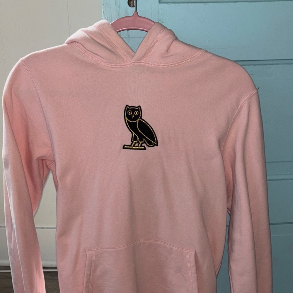 Pink Hoodie with Owl Logo